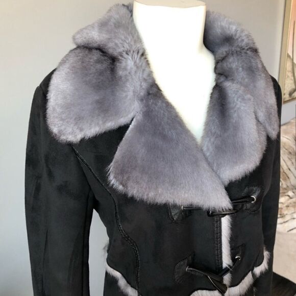 Pasha & Jo faux fur collar toggle coat - Picture 6 of 11